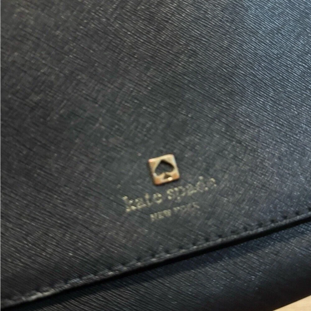 Kate Spade Saffiano Black Leather Crossbody‎ Purse